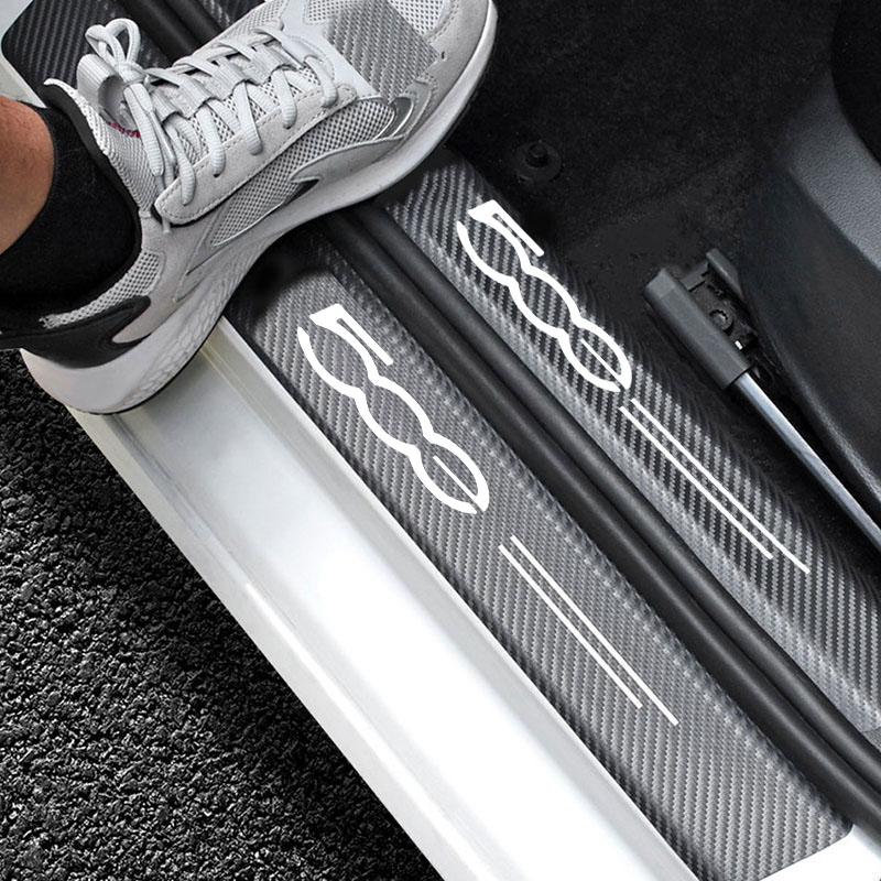 Crepe Pan Carbon - Car Door Sill Guard Plate Threshold