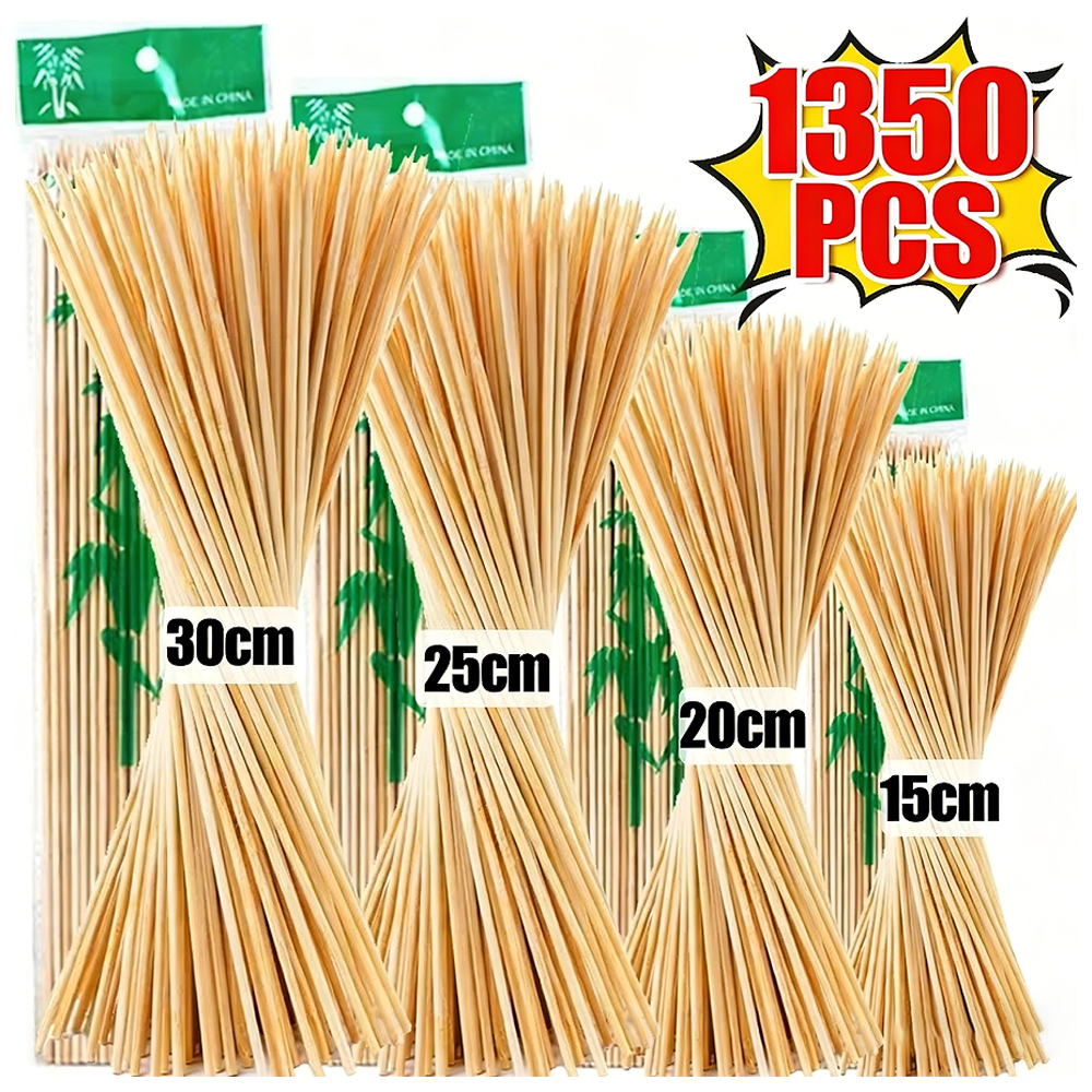 Corn Dog Stick - 1350/90Pcs Natural BBQ Skewers Bamboo Sticks