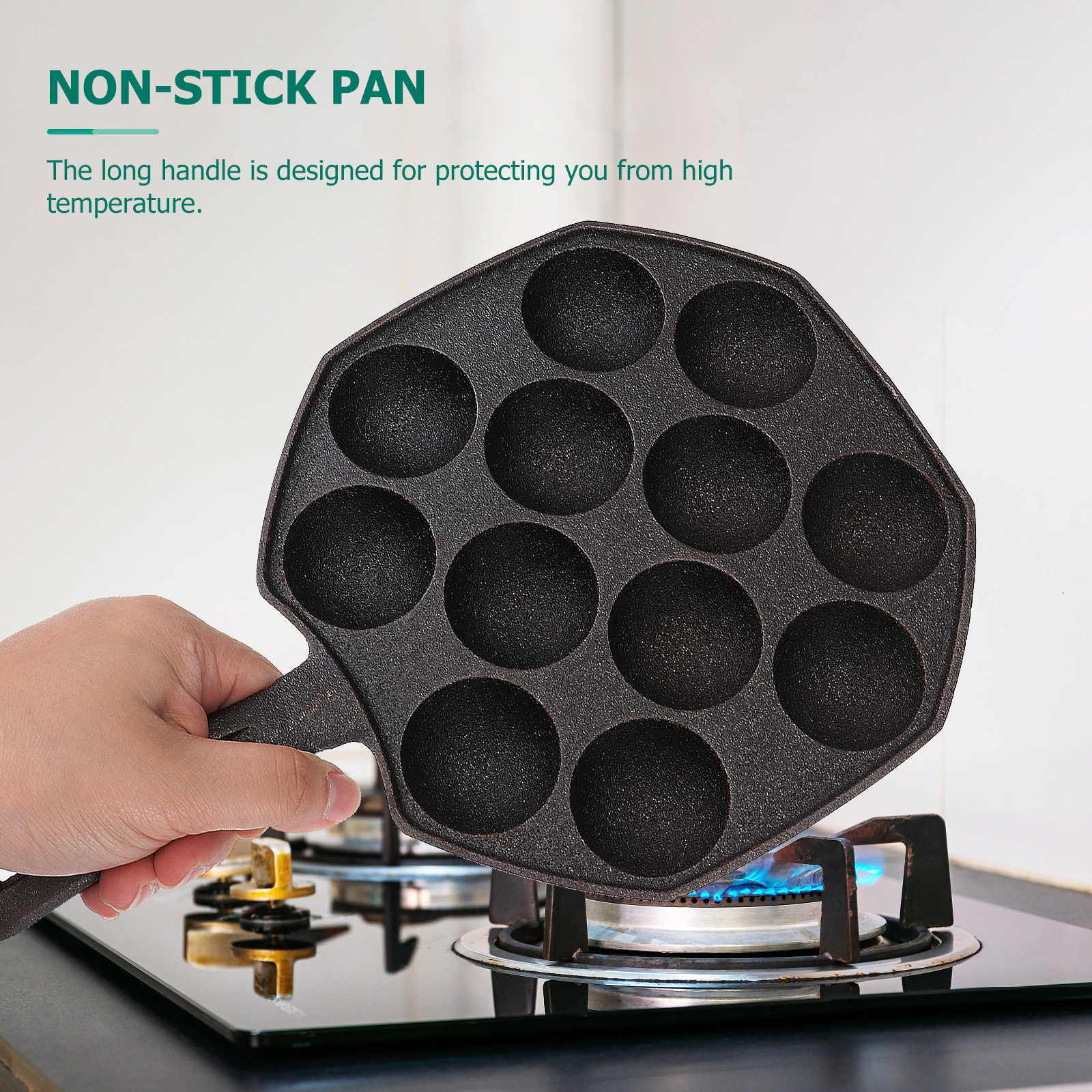 12 Molds Takoyaki Pan Cast Iro - Takoyaki Grill Plate 评论和价格