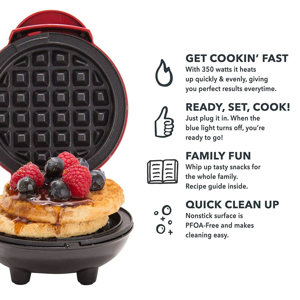 Mini Waffle Maker Bubble Egg C - Mini Pancake Griddle 评论和价格