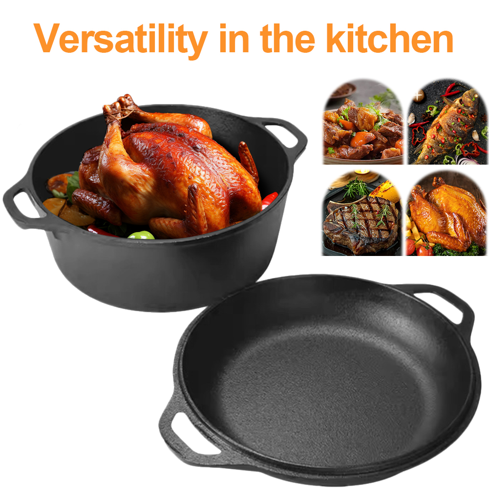 2 in 1 Cast Iron Dutch Oven Po - Cast Iron Corn 评论和价格
