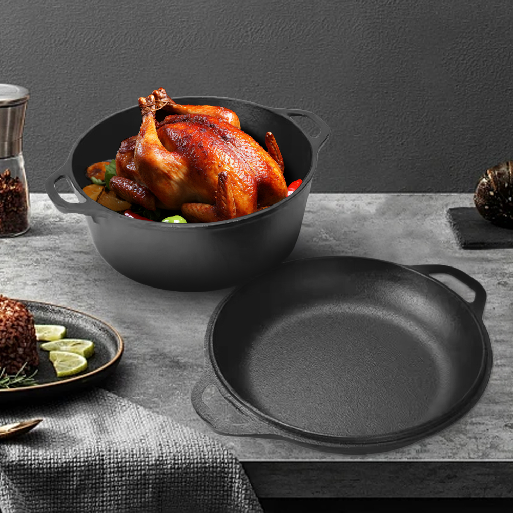 2 in 1 Cast Iron Dutch Oven Po - Cast Iron Corn 评论和价格