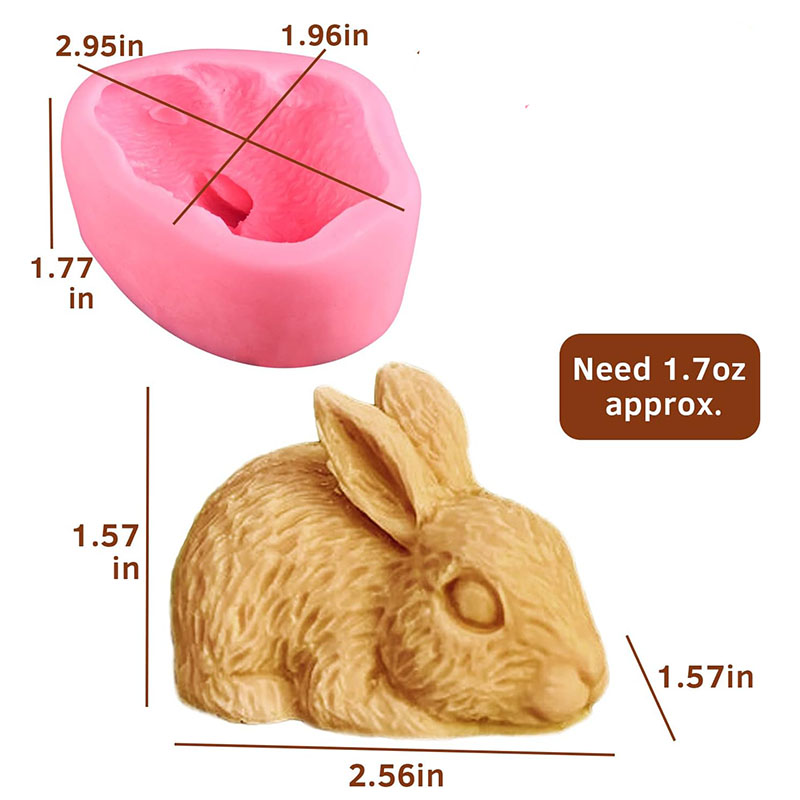 3D Rabbit Silicone Soap Mold E - Bunny Cake Mold 评论和价格