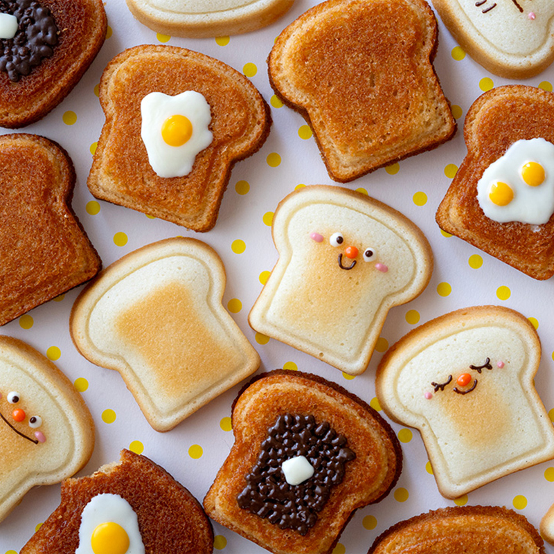 8 Cavity Toast Bread Pattern C - Egg Waffle Pan 评论和价格