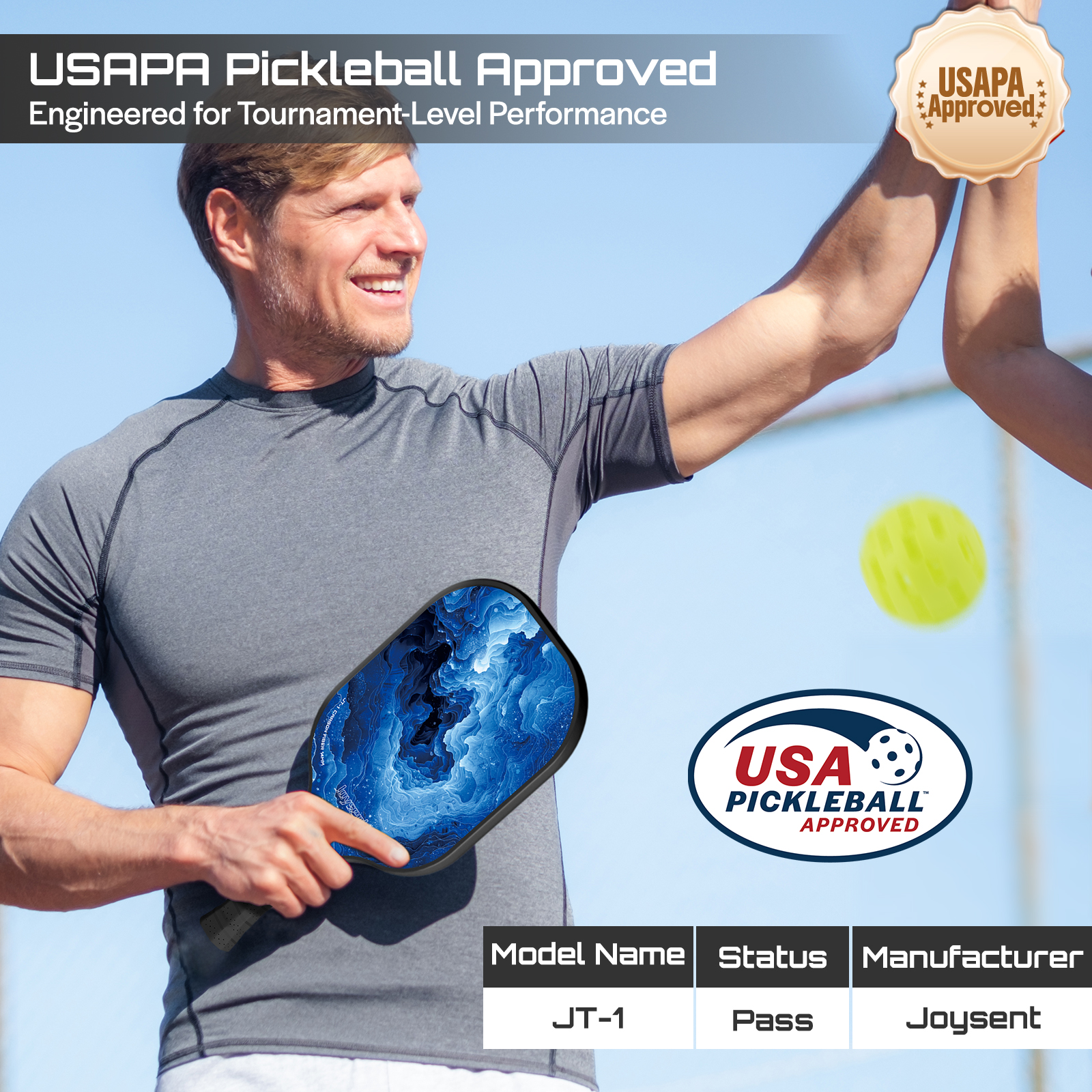 Joysent USAPA Approve Pickleba - Crepe Pan Carbon 评论和价格