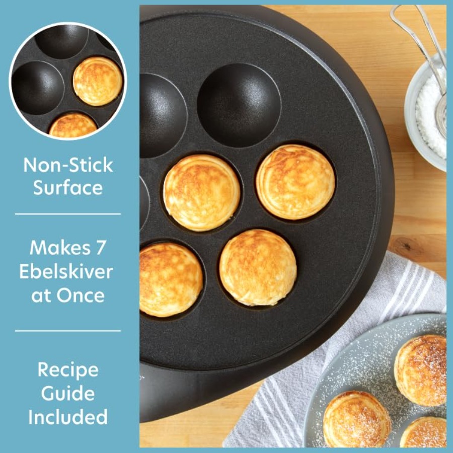 Ebelskiver Maker- Electric Non - Takoyaki Grill Plate 评论和价格