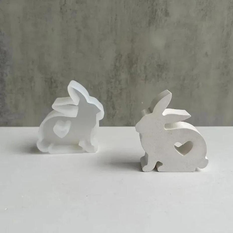 1Pcs Heart Shaped Bunny Silico - Bunny Cake Mold 评论和价格