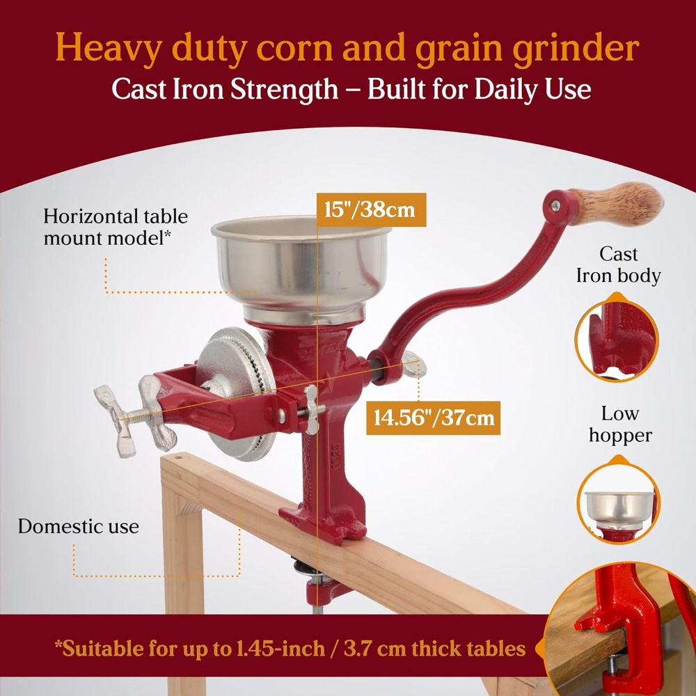 Manual Corn Grain Grinder Cast - Cast Iron Corn 评论和价格