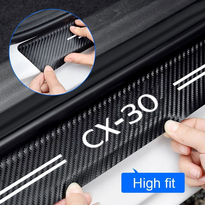 Car Door Sill Guard Plate Thre - Crepe Pan Carbon 评论和价格