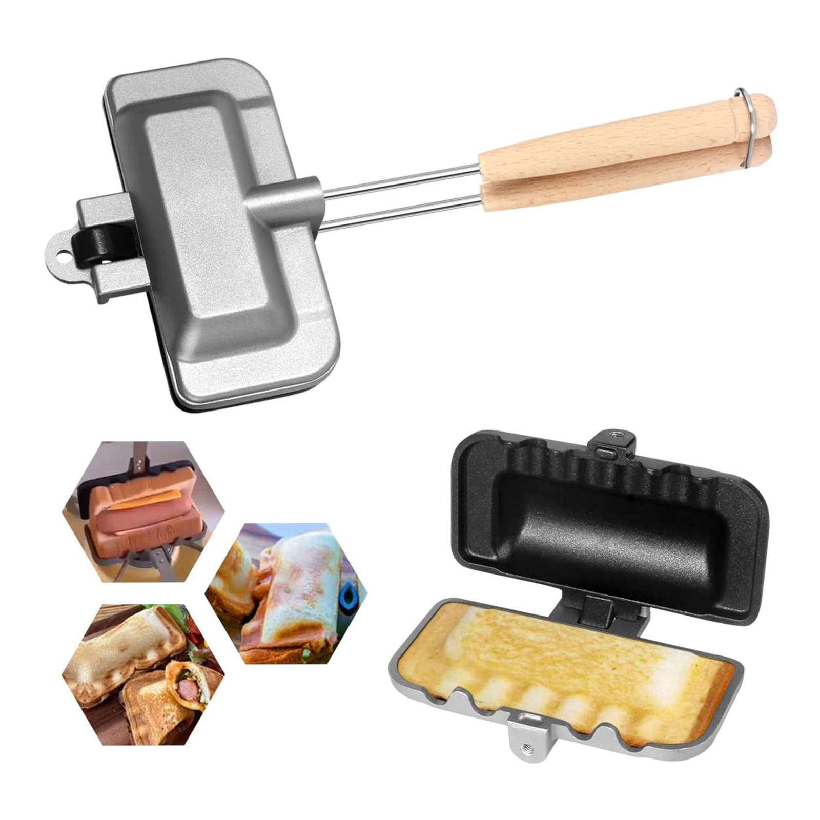 Double-Sided Sandwich Pan Non  - Hot Dog Press 评论和价格