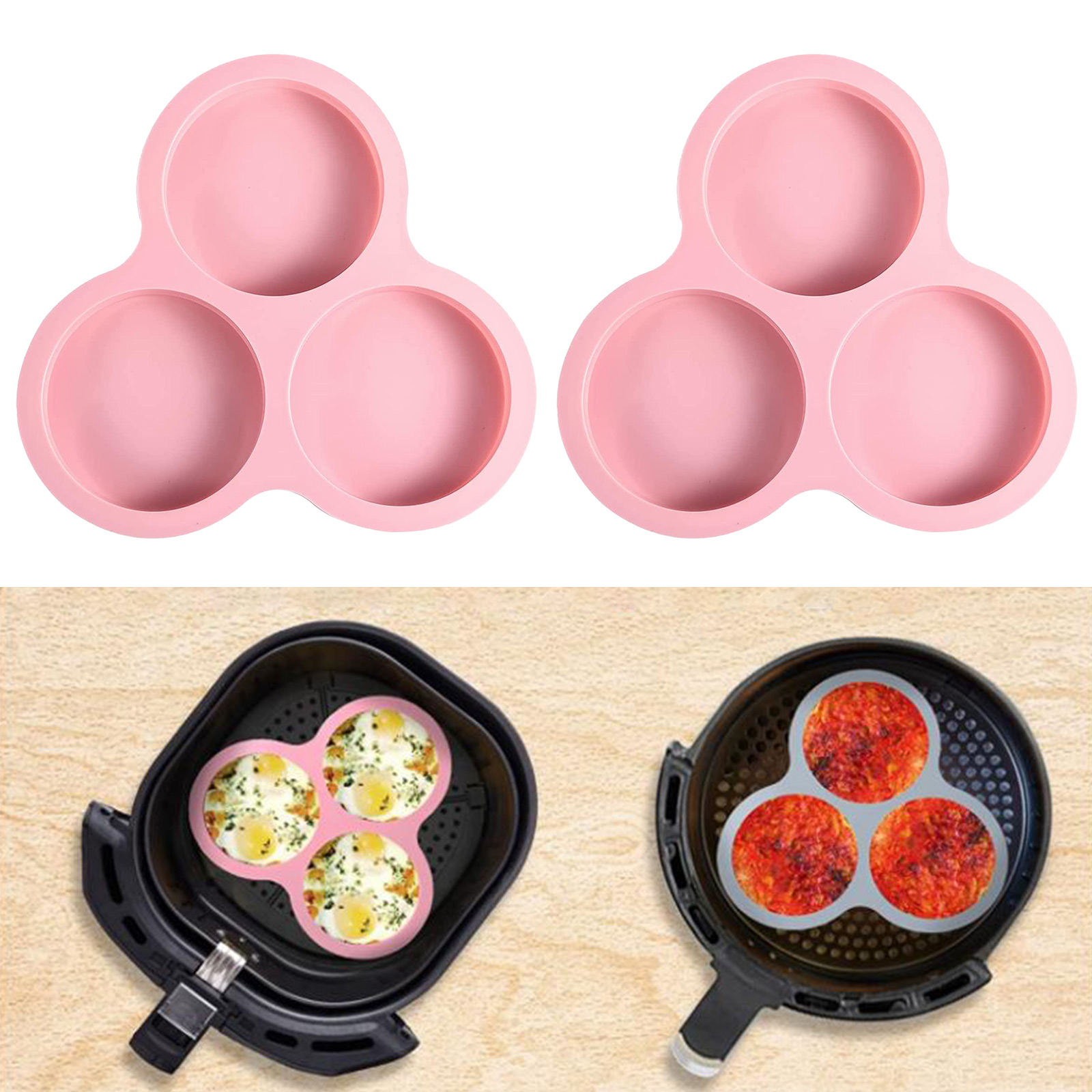 1/2pcs Silicone Air Fryer Egg  - Egg Waffle Pan 评论和价格