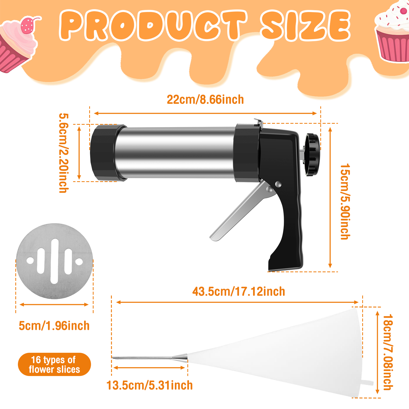 Cookie Press Gun Tips Set Stai - Churros Maker Gun 评论和价格
