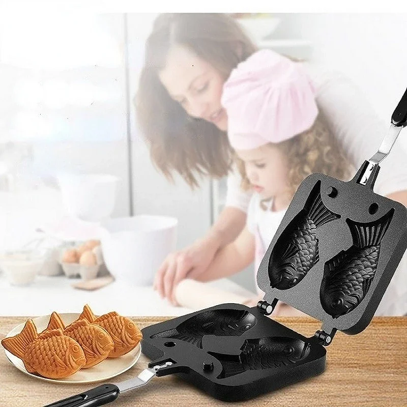 Kitchen Japanese Taiyaki Doubl - Egg Waffle Pan 评论和价格