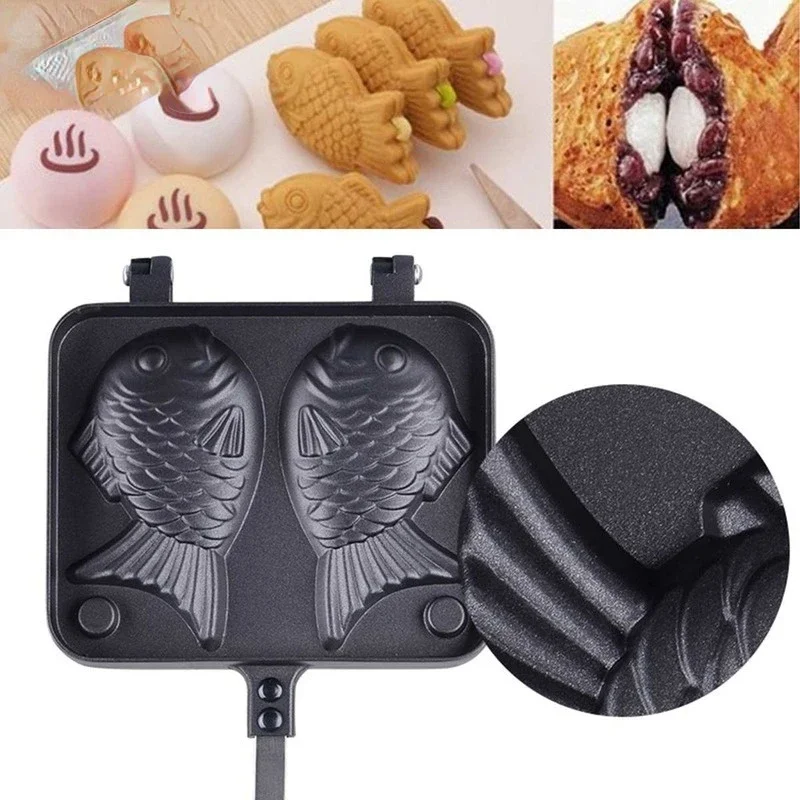 Kitchen Japanese Taiyaki Doubl - Egg Waffle Pan 评论和价格