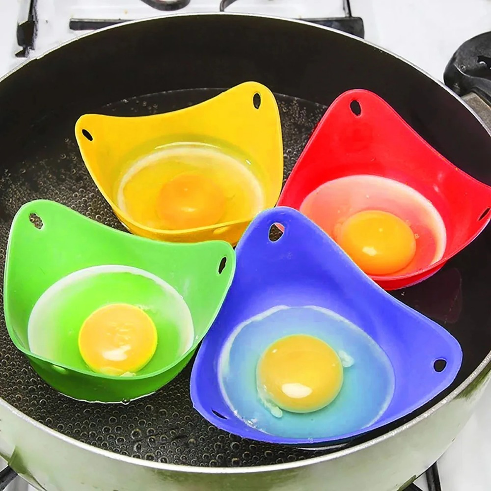 4Pcs Random Colors Egg Poacher - Egg Waffle Pan 评论和价格