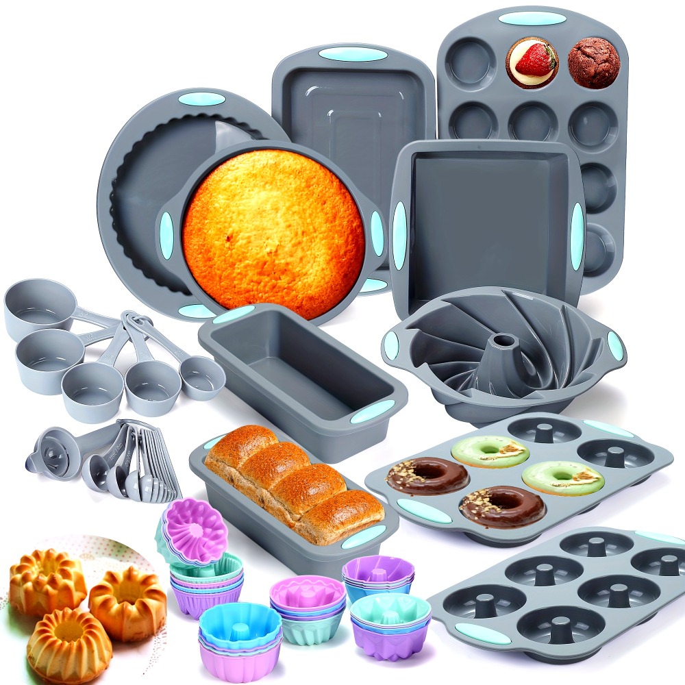 51 Pieces Silicone Baking Pan  - Donut Mold Silicone 评论和价格