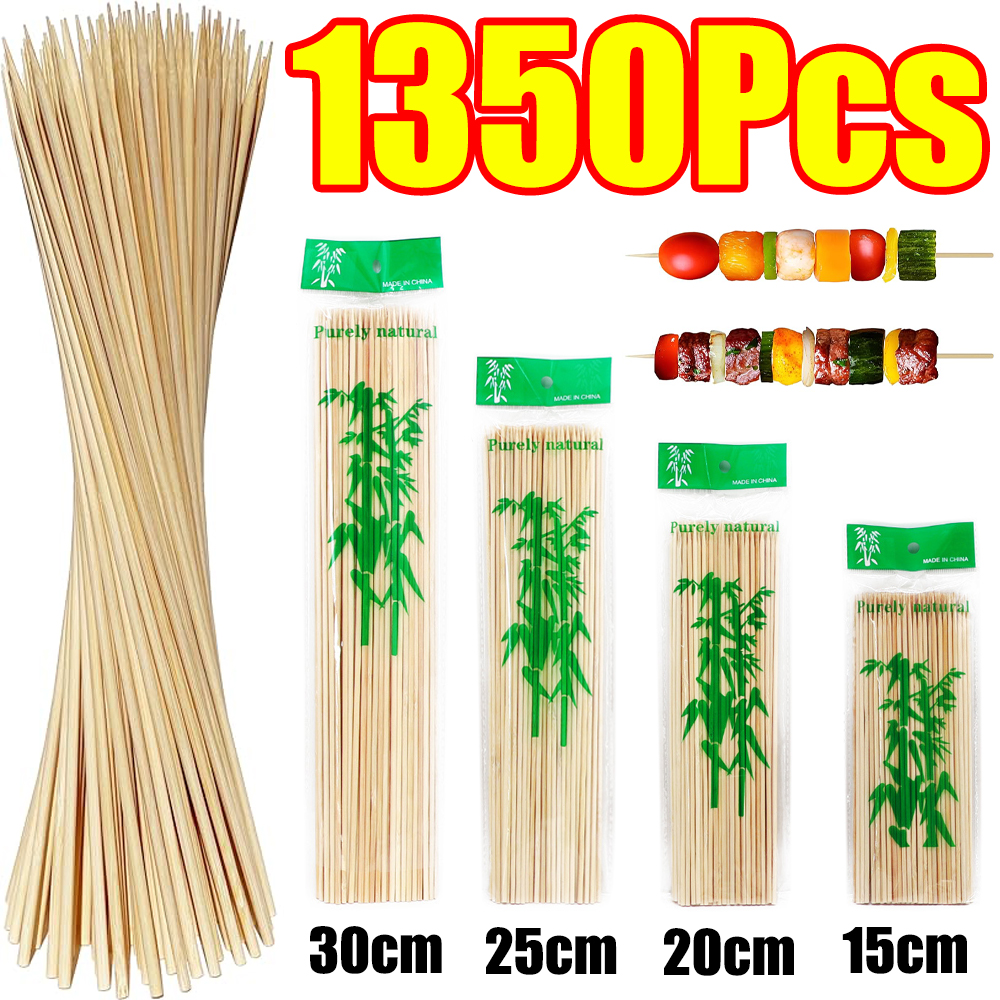 90-1350Pcs BBQ Skewers Bamboo  - Corn Dog Stick 评论和价格